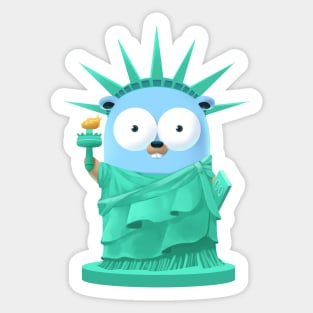 Golang Gopher Go Liberty Sticker